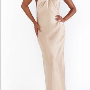 Show Me Your MuMu Cream Satin Dress